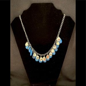 3 for $18 🎁 Teal & silver drop necklace
